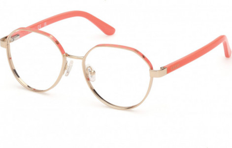 Guess GU50124 Eyeglasses, 074 - Shiny Deep Gold / Shiny Deep Gold