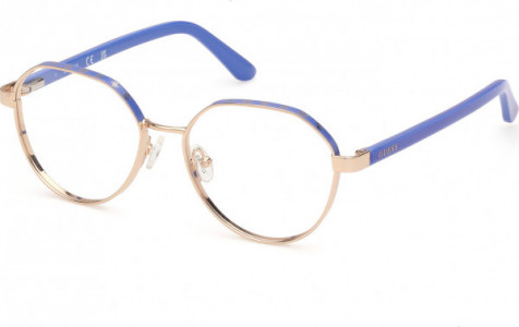 Guess GU50124 Eyeglasses, 092 - Shiny Pale Gold / Shiny Pale Gold
