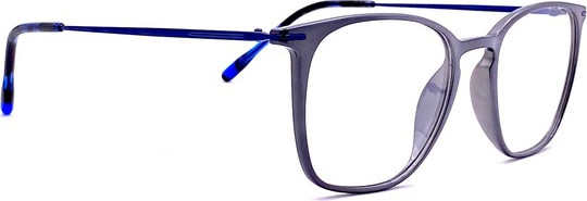 Eyecroxx EC056 NEW Eyeglasses, C1 Shiny Gun Blue