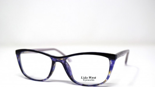 Lido West Seashell Eyeglasses, Purple/Tortoise