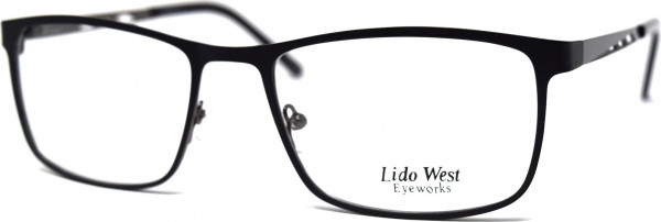Lido West Shark Eyeglasses, Black/Gun