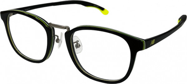 New Balance New Balance 4112 Eyeglasses, 3-BLACK YELLOW