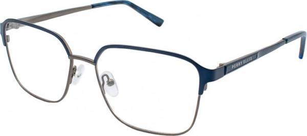 Perry Ellis Perry Ellis 1328 Eyeglasses, BLUE GUNMETAL