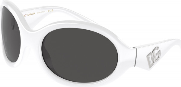 Dolce & Gabbana DG6201 Sunglasses, 331287 WHITE DARK GREY (WHITE)