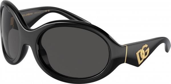 Dolce & Gabbana DG6201 Sunglasses, 501/87 BLACK DARK GREY (BLACK)