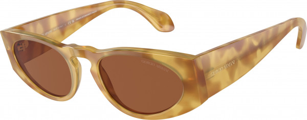 Giorgio Armani AR8216 Sunglasses, 597973 YELLOW HAVANA DARK BROWN (TORTOISE)