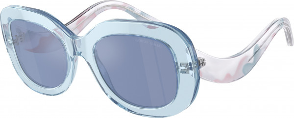 Giorgio Armani AR8217 Sunglasses, 61521U TRANSPARENT LIGHT BLUE LIGHT B (BLUE)