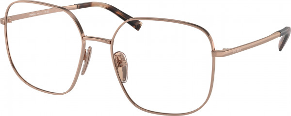 Prada PR A59V Eyeglasses, ZVF1O1 ROSE GOLD (GOLD)