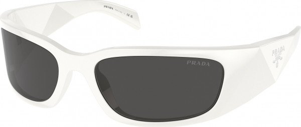 Prada PR A14S Sunglasses, 1425S0 TALC DARK GREY (WHITE)