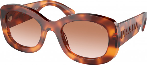 Prada PR A13SF Sunglasses, 18R70E COGNAC TORTOISE BROWN GRADIENT (BROWN)