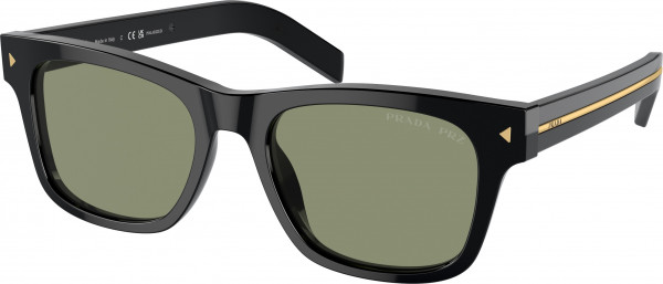 Prada PR A17SF Sunglasses, 16K20G BLACK POLAR GREEN (BLACK)