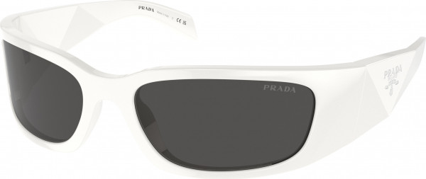 Prada PR A19S Sunglasses, 1425S0 TALC DARK GREY (WHITE)