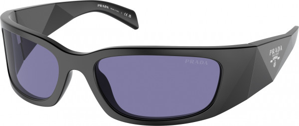 Prada PR A19S Sunglasses, 1BO40G MATTE BLACK DARK VIOLET (BLACK)