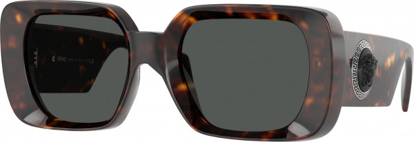 Versace VE4473U Sunglasses, 108/87 HAVANA DARK GREY (TORTOISE)