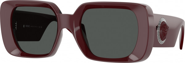 Versace VE4473U Sunglasses, 548787 BORDEAUX DARK GREY (RED)
