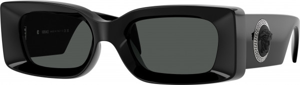 Versace VE4474U Sunglasses, GB1/87 BLACK DARK GREY (BLACK)
