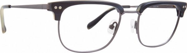 Badgley Mischka BM DeVille Eyeglasses, Black Horn