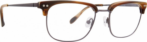 Badgley Mischka BM DeVille Eyeglasses, Brown Horn