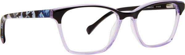 Vera Bradley VB Dylan Eyeglasses, Plum Pansies