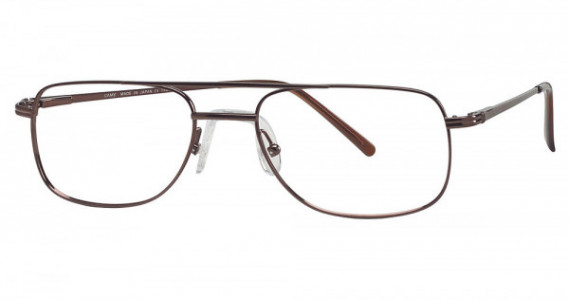 L'Amy W-Port 501 Eyeglasses, C01 BRIGHT DARK BROWN