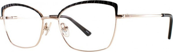 Adrienne Vittadini 592 Eyeglasses, Blk/Rose Gld