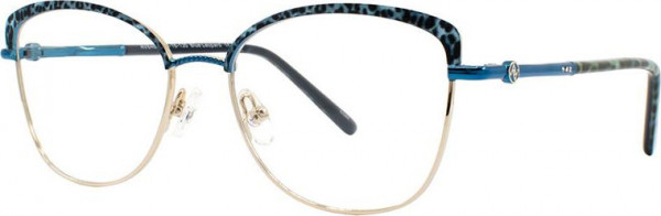 Adrienne Vittadini 646 Eyeglasses, Blue Leopard