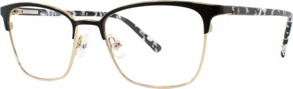 Adrienne Vittadini 652 Eyeglasses, Black/Gold
