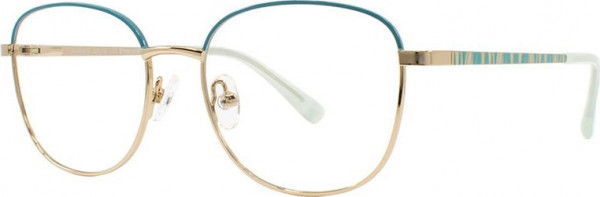 Adrienne Vittadini 654 Eyeglasses, Emerald/Gld