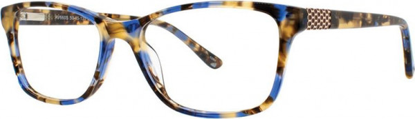 Adrienne Vittadini 660 Eyeglasses, Blu/Tort