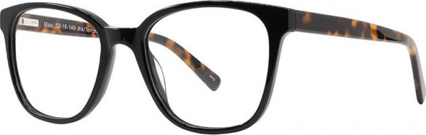Cosmopolitan Maxi Eyeglasses, Blk/Tort Pur