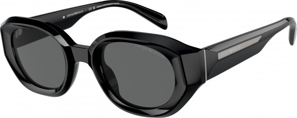 Emporio Armani EA4230U Sunglasses, 501787 SHINY BLACK DARK GREY (BLACK)