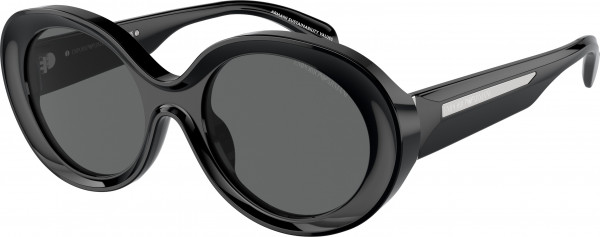 Emporio Armani EA4231U Sunglasses, 501787 SHINY BLACK DARK GREY (BLACK)