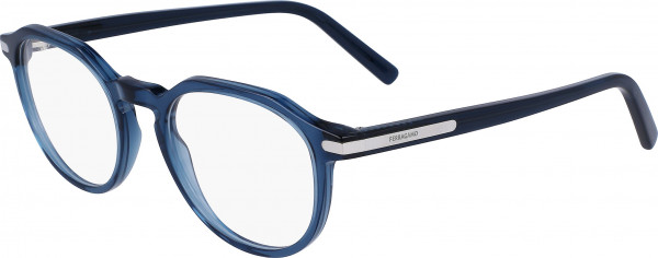 Ferragamo SF2955N Eyeglasses, (414) CRYSTAL NAVY BLUE