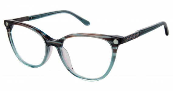 Ann Taylor AT350CP Ann Taylor w/Magnetic Polarized Clip Eyeglasses, C02 TEAL GRADIENT