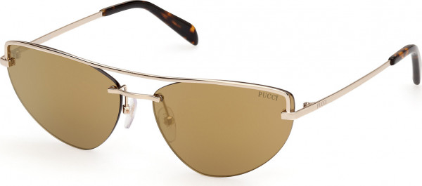Emilio Pucci EP0226 Sunglasses, 32G - Shiny Pale Gold / Shiny Pale Gold