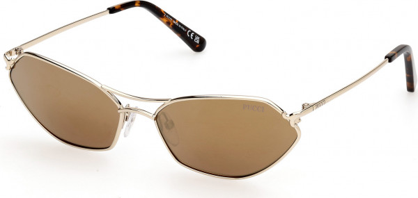 Emilio Pucci EP0224 Sunglasses, 32G - Shiny Pale Gold / Shiny Pale Gold