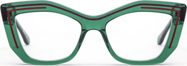 Mad In Italy Corretto Eyeglasses, C02 - Transparent Green