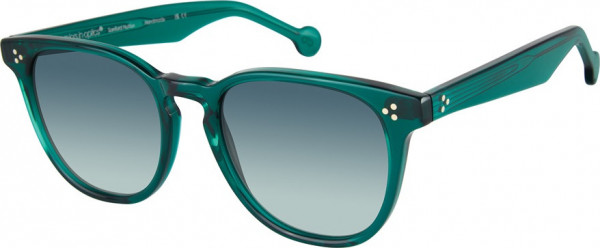 Colors In Optics CS390 WOOSTER Sunglasses, GRN GREEN/EMERALD GREEN GRADIENT LENSES