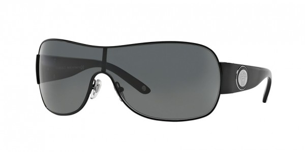 Versace VE2101 Sunglasses, 100987 BLACK (BLACK)