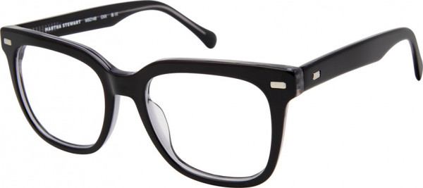 Martha Stewart MSO148 Eyeglasses, OXX BLACK OVER CRYSTAL