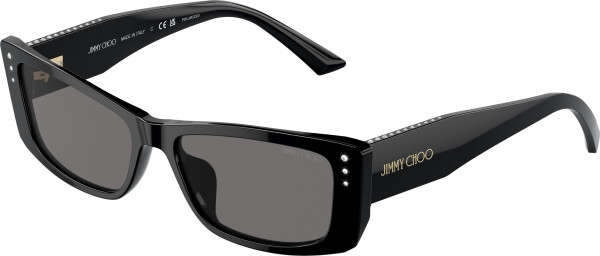 Jimmy Choo JC5002BU Sunglasses, 500087 BLACK DARK GREY (BLACK)