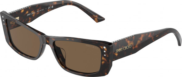 Jimmy Choo JC5002BU Sunglasses, 500273 HAVANA DARK BROWN (TORTOISE)