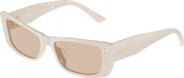 Jimmy Choo JC5002BU Sunglasses, 500893 WHITE LIGHT BROWN (WHITE)