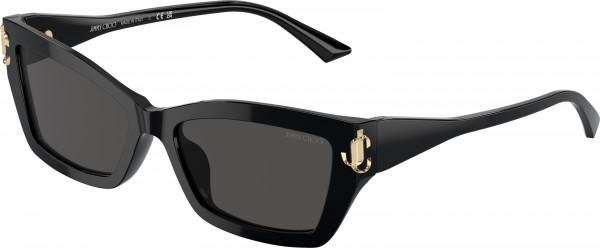 Jimmy Choo JC5011U Sunglasses, 500087 BLACK DARK GREY (BLACK)