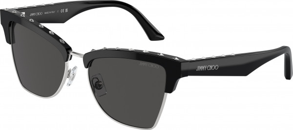 Jimmy Choo JC5014 Sunglasses, 500087 BLACK/SILVER DARK GREY (BLACK)