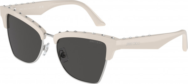 Jimmy Choo JC5014 Sunglasses, 500887 WHITE/SILVER DARK GREY (WHITE)