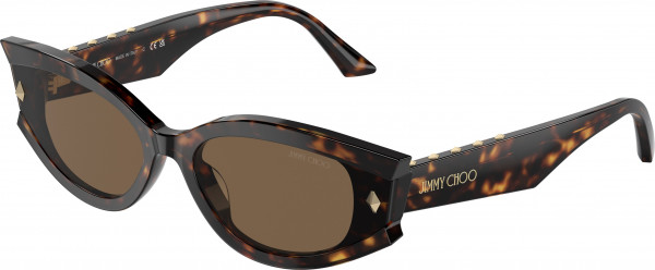 Jimmy Choo JC5015U Sunglasses, 500273 HAVANA DARK BROWN (TORTOISE)