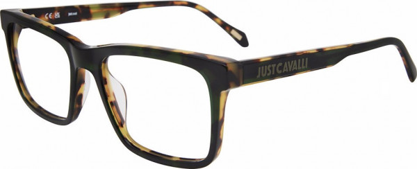 Just Cavalli VJC079 Eyeglasses, GREEN/HAVANA (0XAT)