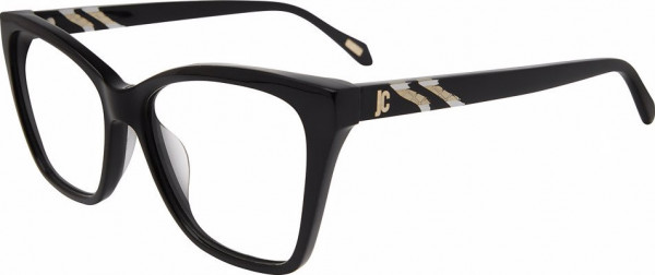 Just Cavalli VJC077V Eyeglasses, SHINY BLACK (0700)