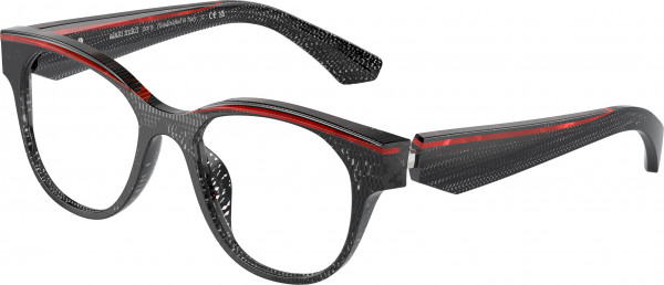 Alain Mikli A03520 Eyeglasses, 001 POINTILLEE BLACK/ROUGE NACREE (BLACK)